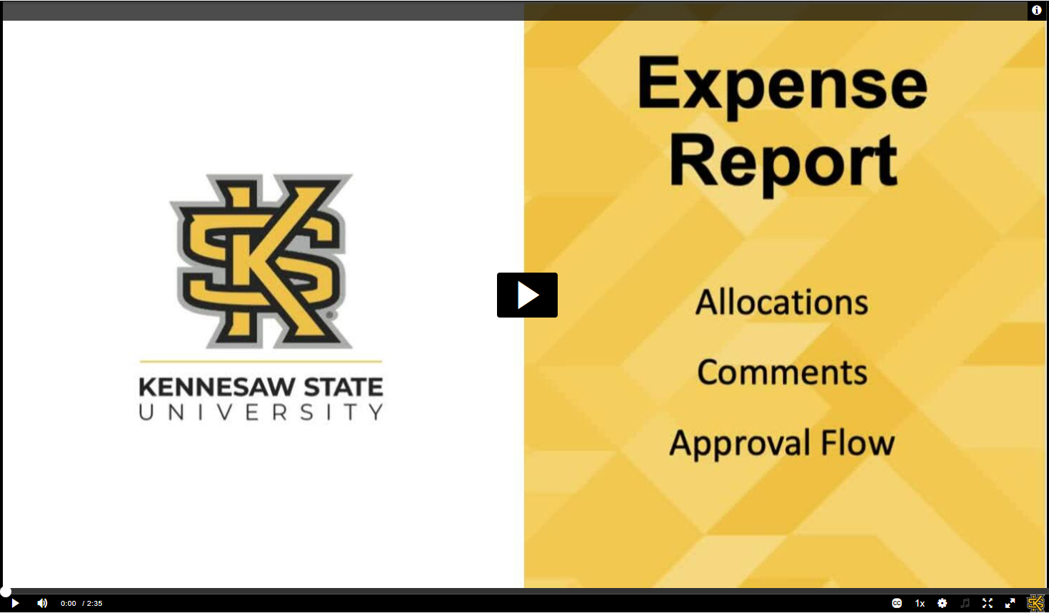 Expense Report: Allocation, Comment, Approval Flow Video