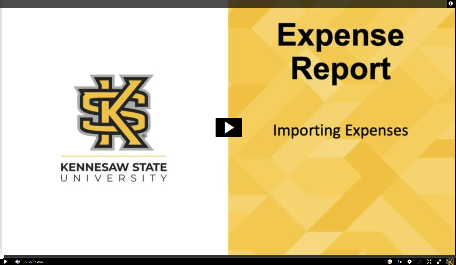 Expense Report: Import Expenses Video